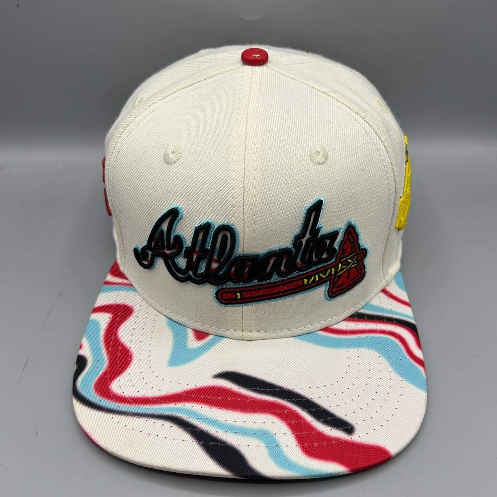 Atlanta Braves Hat Men White World Series Pro Standard Snap Back Cap